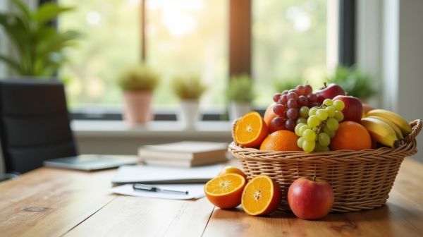 Comment organiser la livraison d'un panier de fruits au bureau
